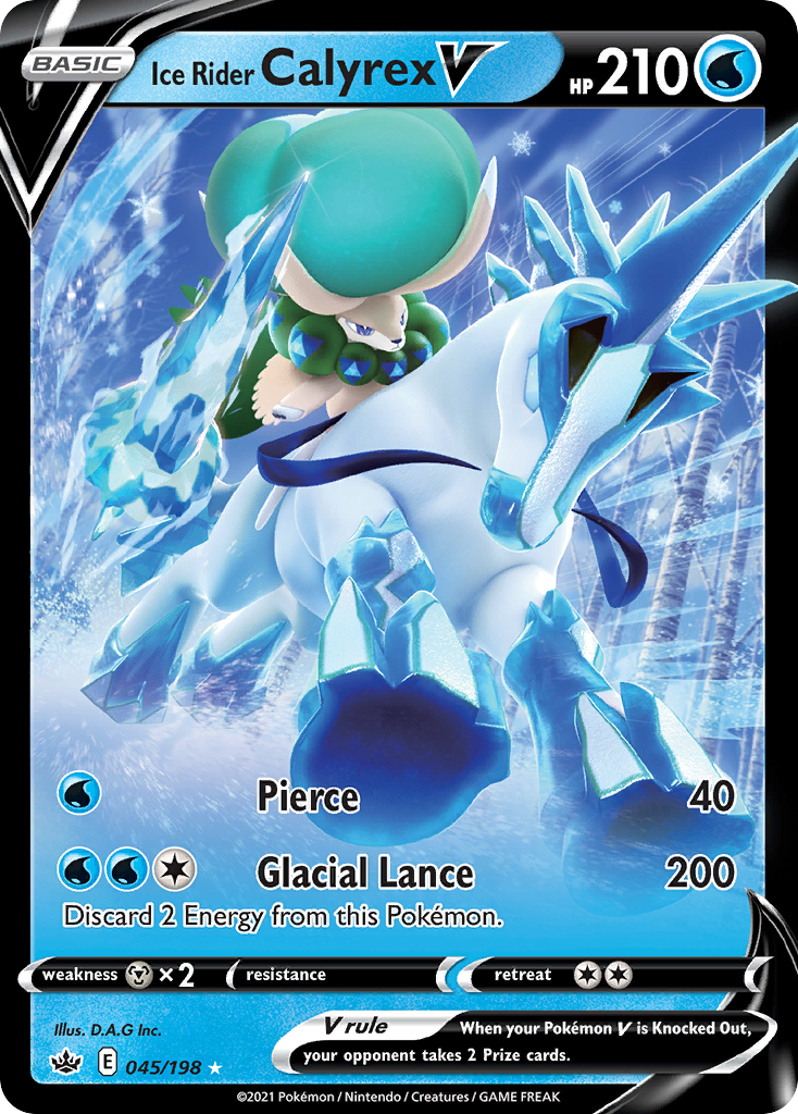45/198 [CRE] Ice Rider Calyrex V - Rare Holo V