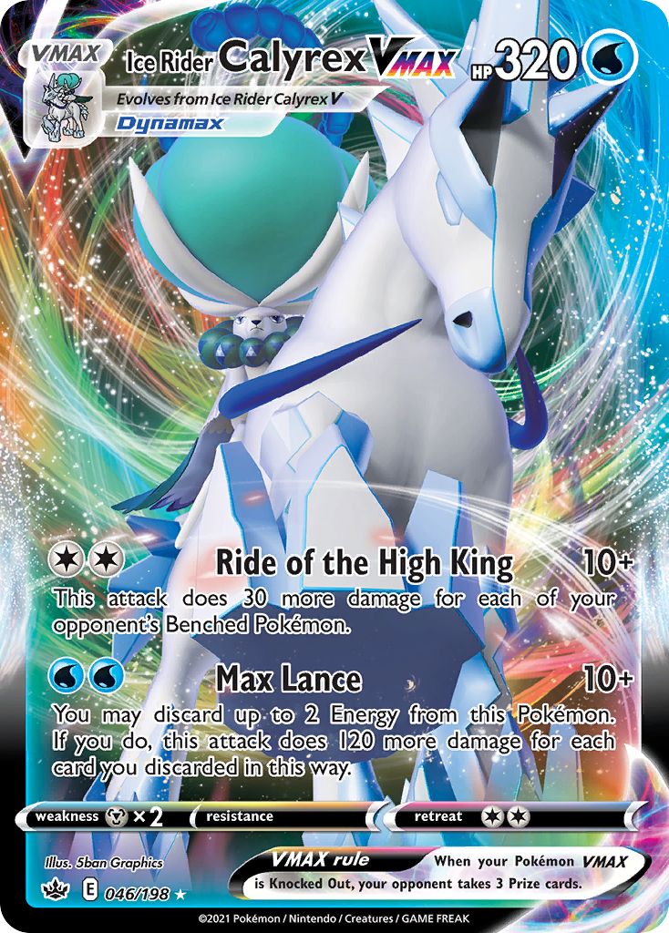 46/198 [CRE] Ice Rider Calyrex VMAX - Rare Holo VMAX