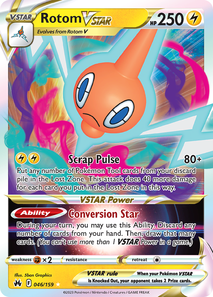 46/159 [CRZ] Rotom VSTAR - Rare Holo VSTAR