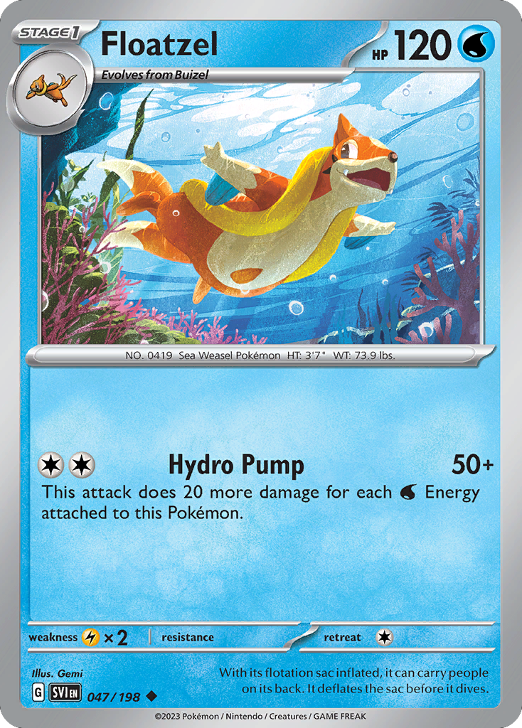 47/198 [SV1] Floatzel - Uncommon