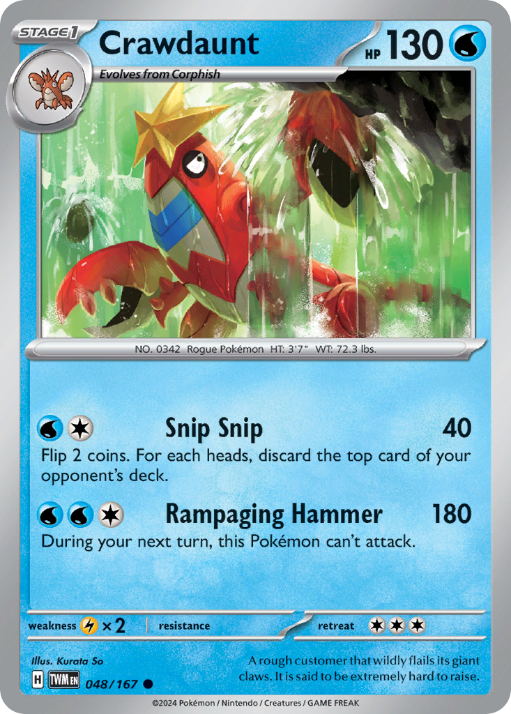 48/167 [TWM] Crawdaunt - Common