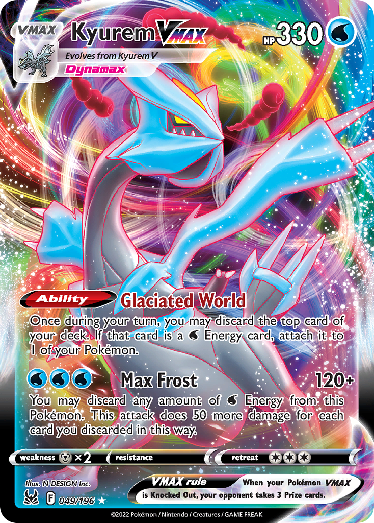 49/196 [LOR] Kyurem VMAX - Rare Holo VMAX