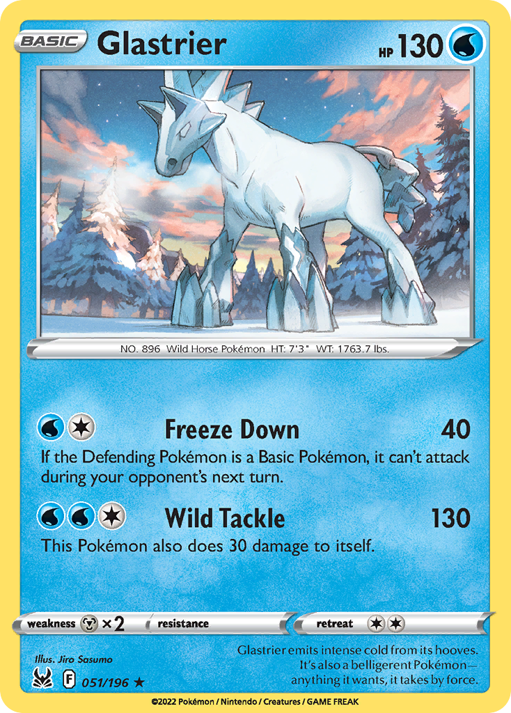 51/196 [LOR] Glastrier - Rare Holo