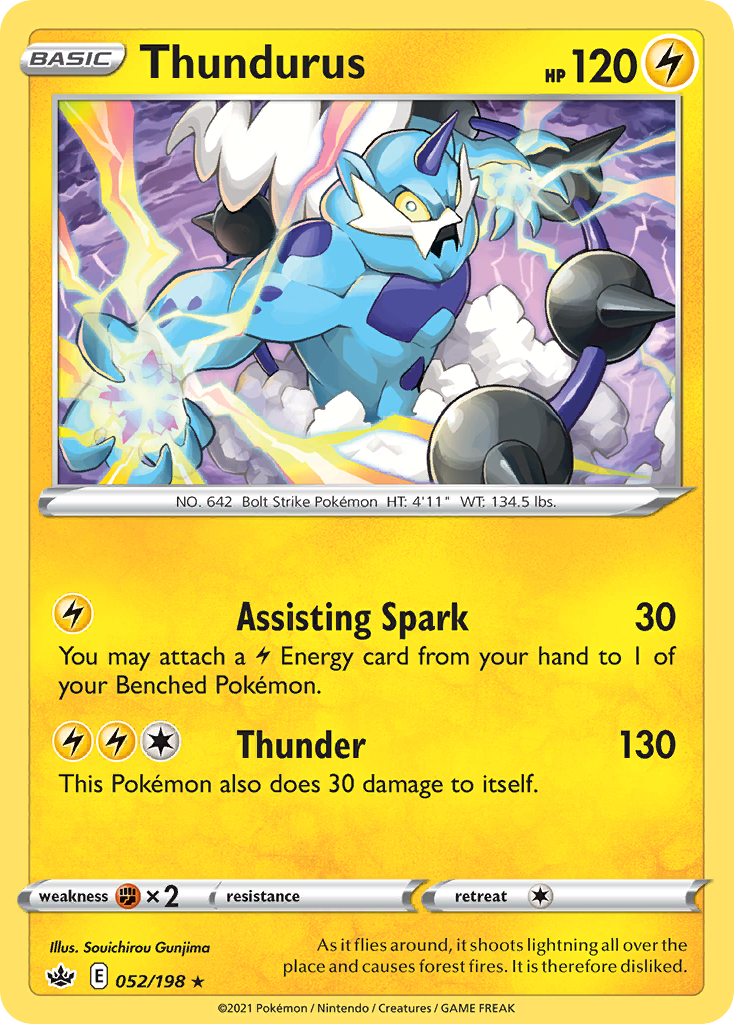 52/198 [CRE] Thundurus - Rare Holo