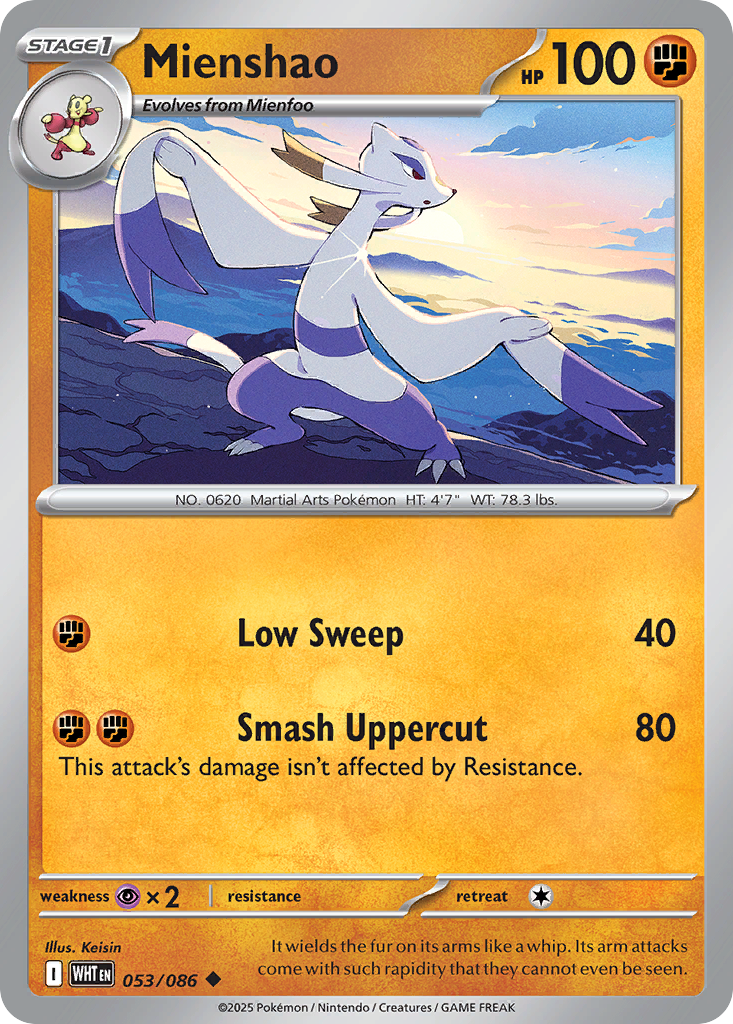 53/86 [WHT] Mienshao - Uncommon