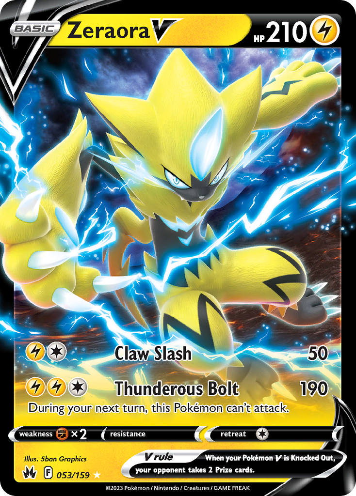 53/159 [CRZ] Zeraora V - Rare Holo V
