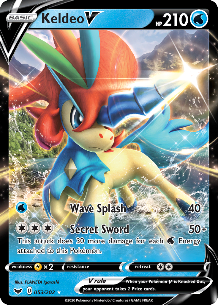 53/202 [SSH] Keldeo V - Rare Holo V