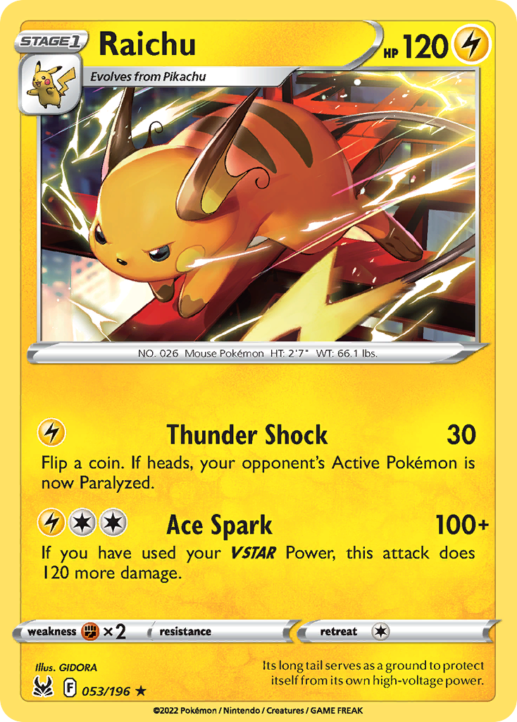 53/196 [LOR] Raichu - Rare
