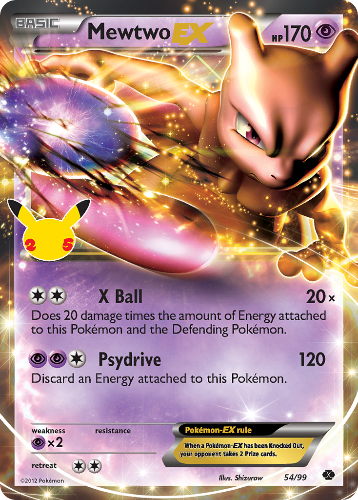 54/25 [CEL] Mewtwo-EX - Classic Collection