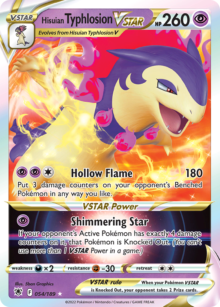 54/189 [ASR] Hisuian Typhlosion VSTAR - Rare Holo VSTAR
