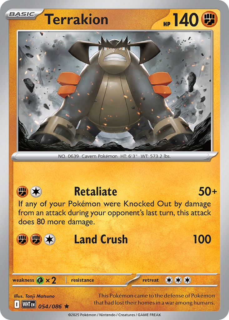 54/86 [WHT] Terrakion - Rare