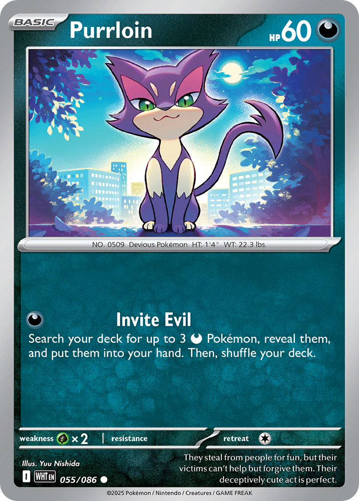 55/86 [WHT] Purrloin - Common