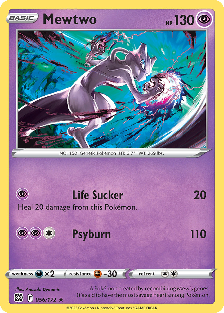 56/172 [BRS] Mewtwo - Rare