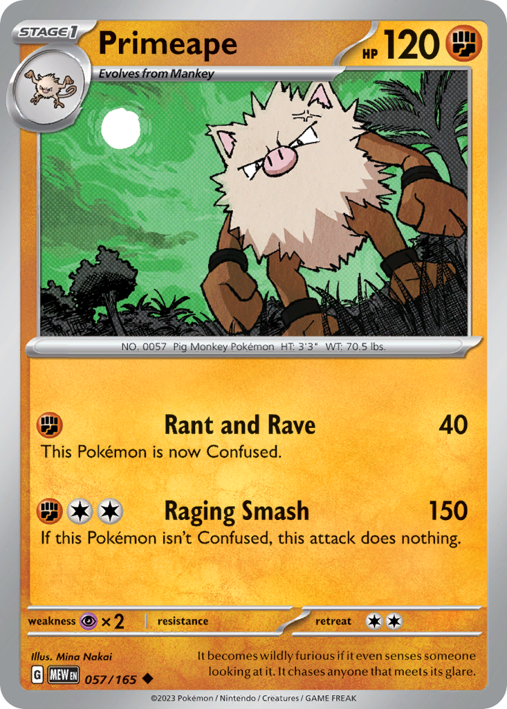 57/165 [SV3PT5] Primeape - Uncommon