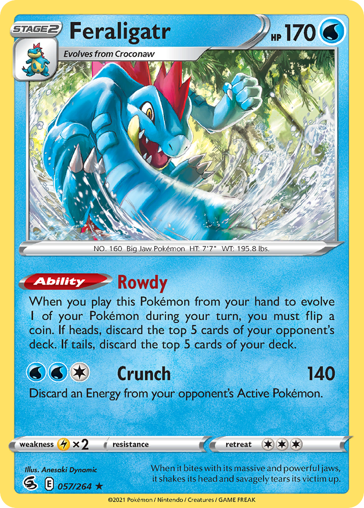 57/264 [FST] Feraligatr - Rare Holo