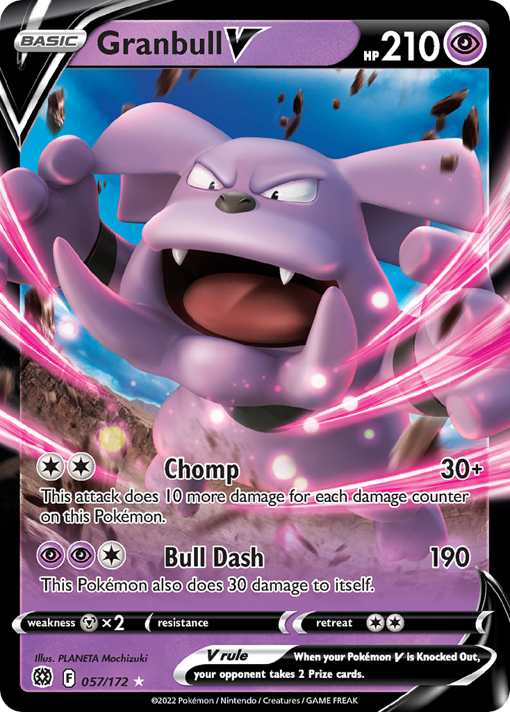 57/172 [BRS] Granbull V - Rare Holo V