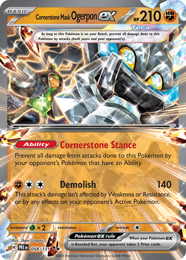 58/131 [PRE] Cornerstone Mask Ogerpon ex - Double Rare