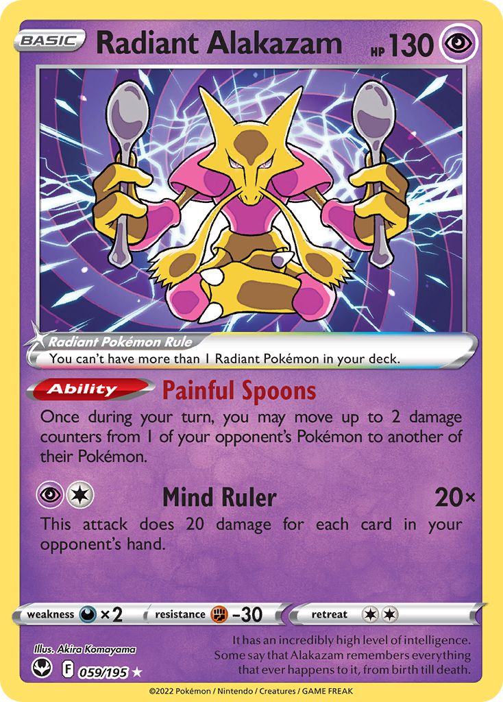 59/195 [SIT] Radiant Alakazam - Radiant Rare
