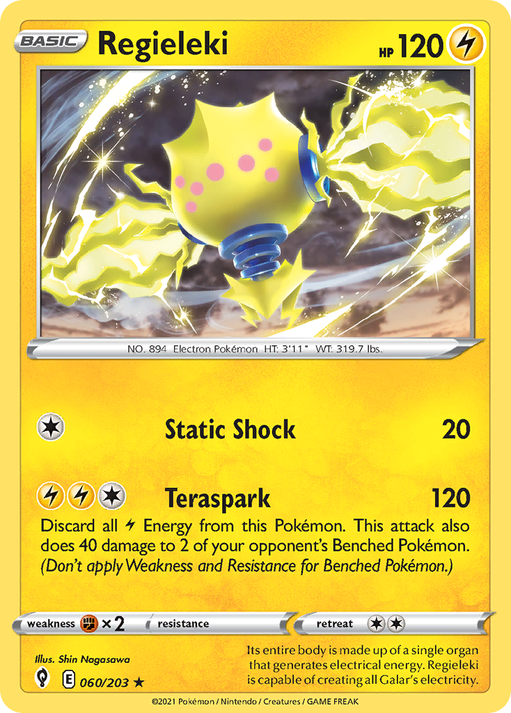 60/203 [EVS] Regieleki - Rare Holo