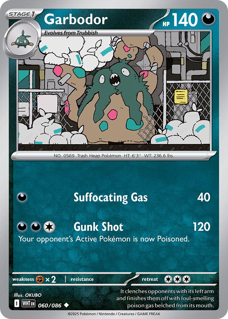 60/86 [WHT] Garbodor - Uncommon