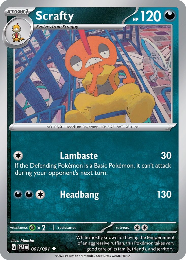 61/91 [SV4PT5] Scrafty - Uncommon
