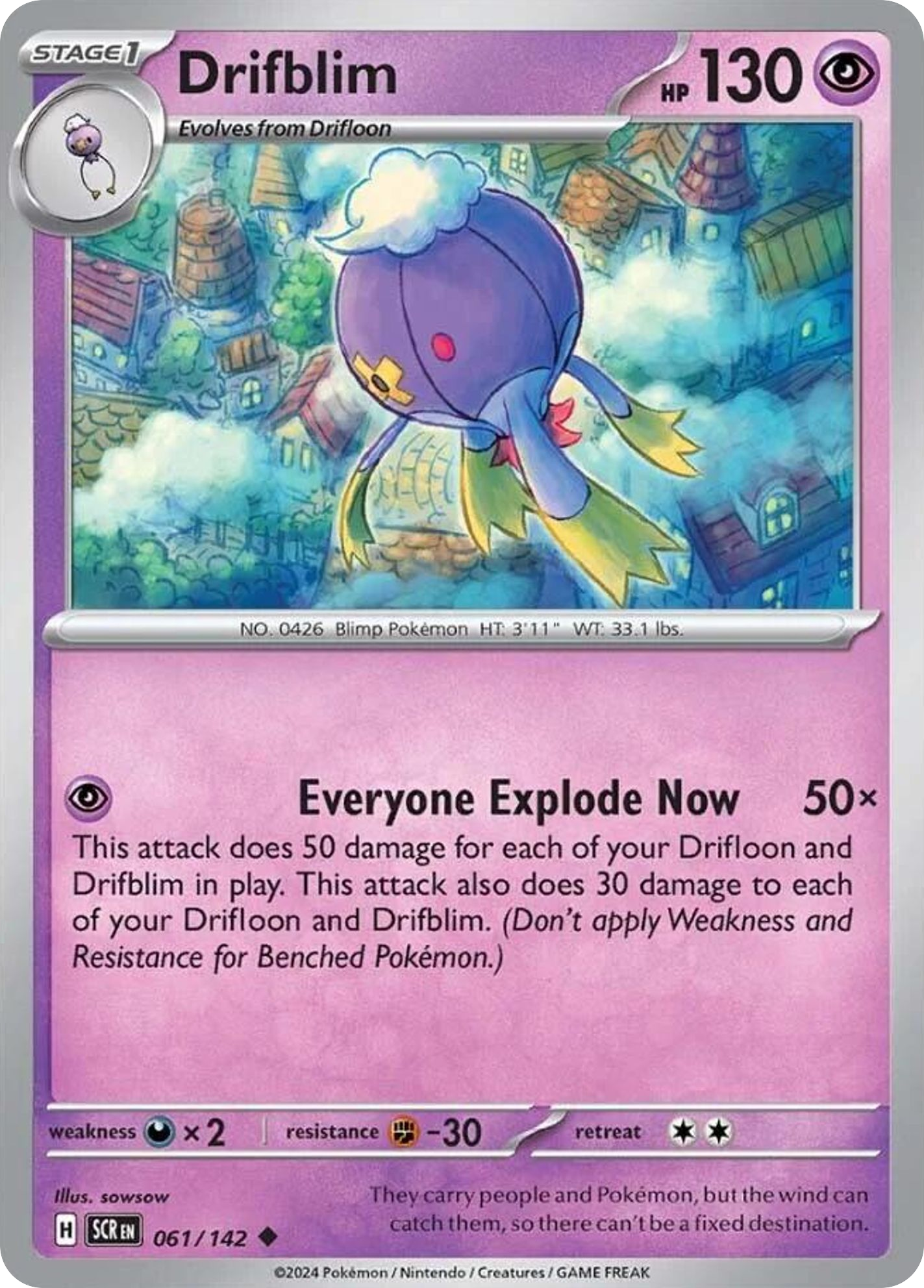 61/142 [SCR] Drifblim - Uncommon