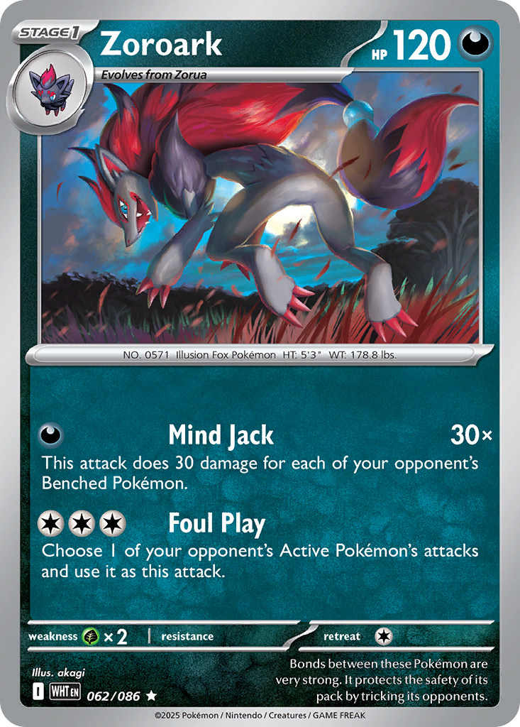 62/86 [WHT] Zoroark - Rare