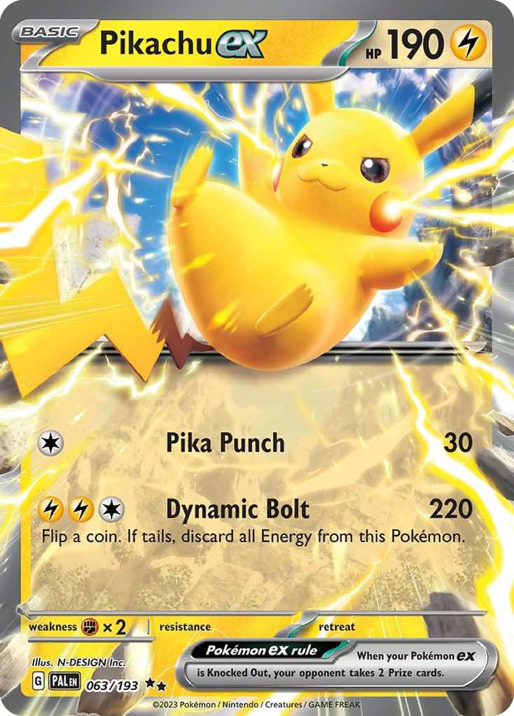 63/193 [SV2] Pikachu ex - Double Rare