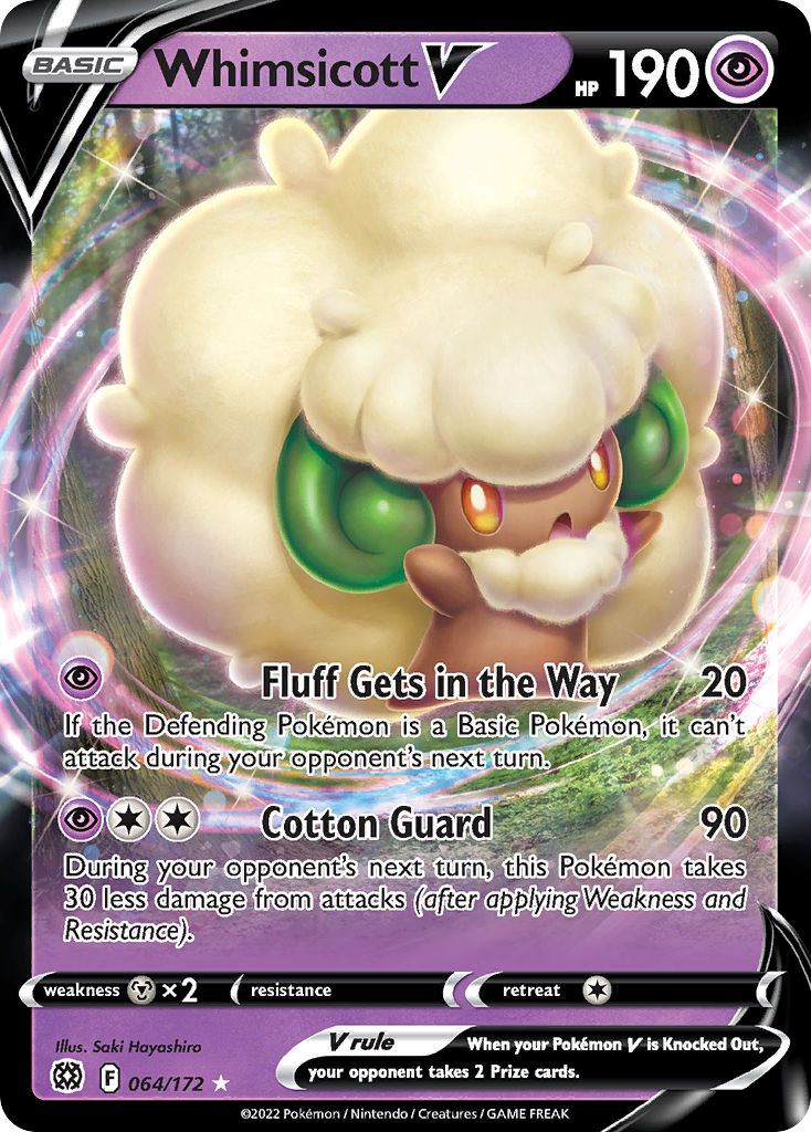 64/172 [BRS] Whimsicott V - Rare Holo V