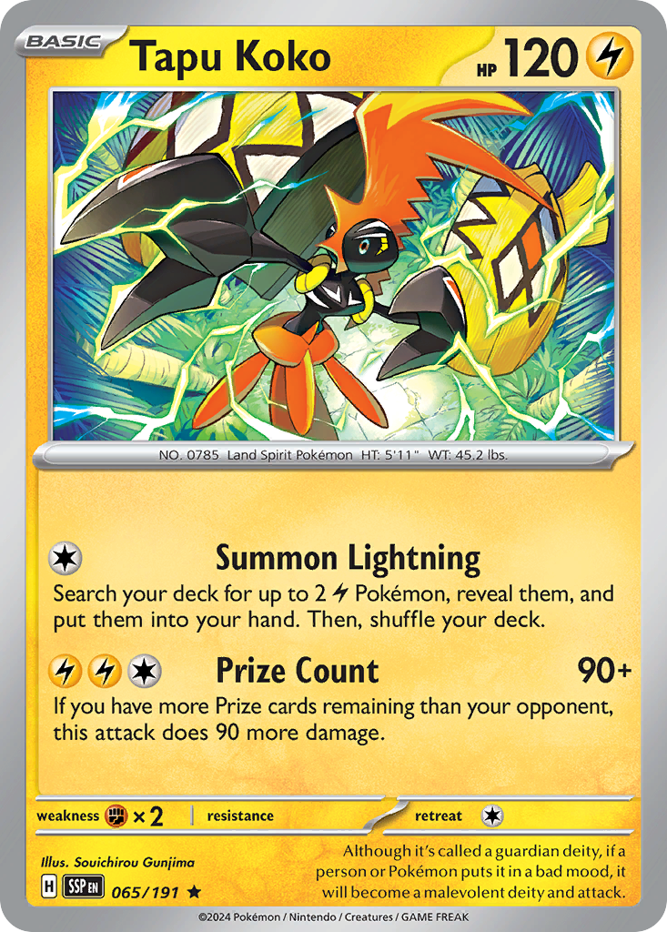 65/191 [SSP] Tapu Koko - Rare