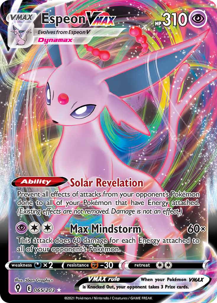65/203 [EVS] Espeon VMAX - Rare Holo VMAX