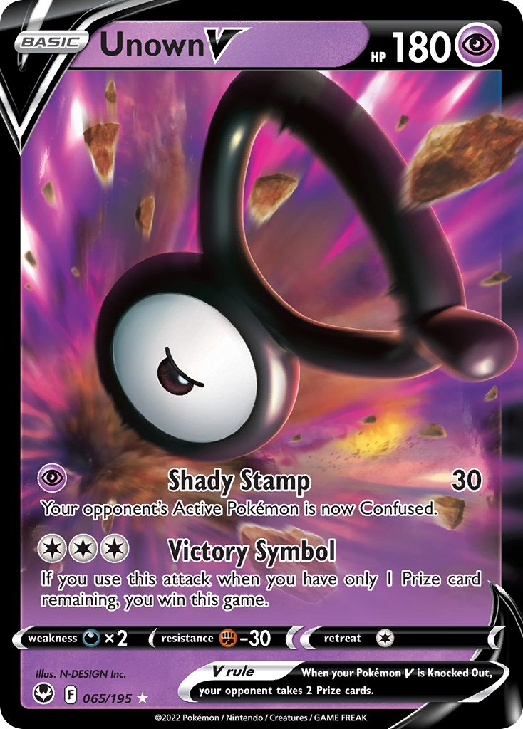 65/195 [SIT] Unown V - Rare Holo V
