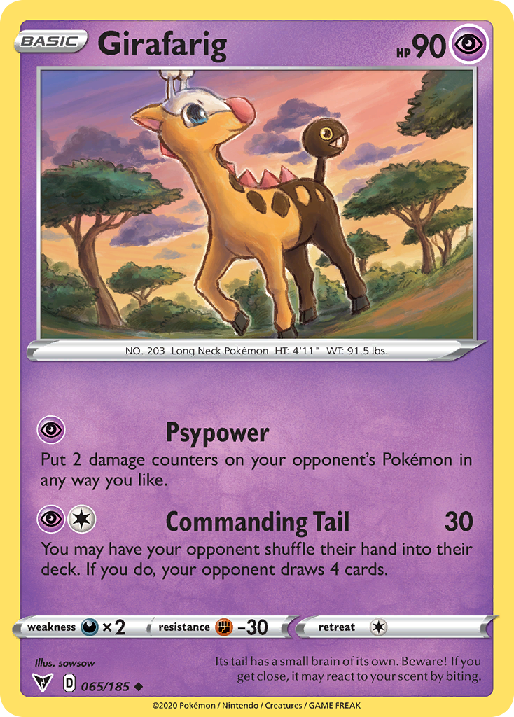 65/185 [VIV] Girafarig - Uncommon