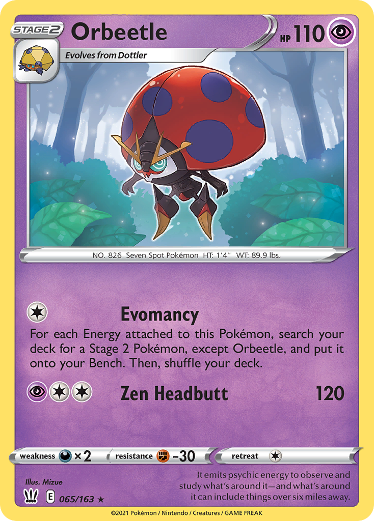 65/163 [BST] Orbeetle - Rare Holo