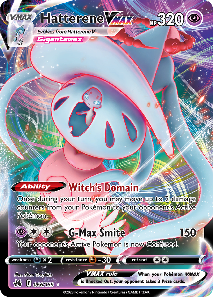 66/159 [CRZ] Hatterene VMAX - Rare Holo VMAX