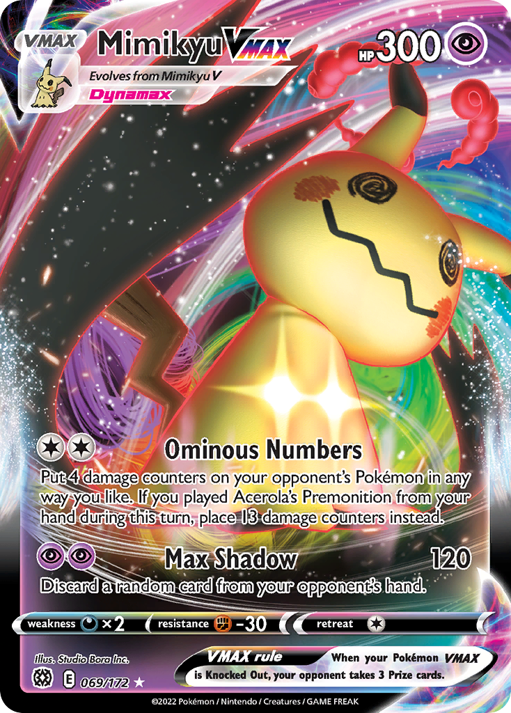 69/172 [BRS] Mimikyu VMAX - Rare Holo VMAX