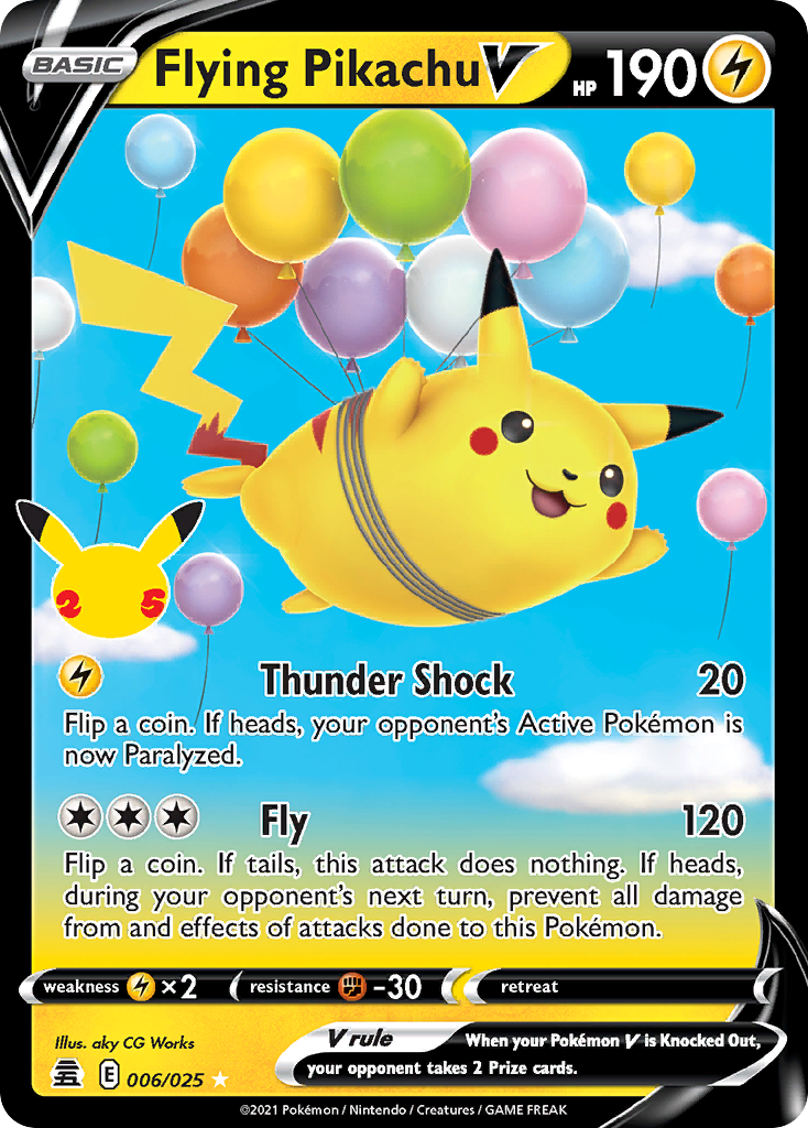 6/25 [CEL] Flying Pikachu V - Rare Holo V