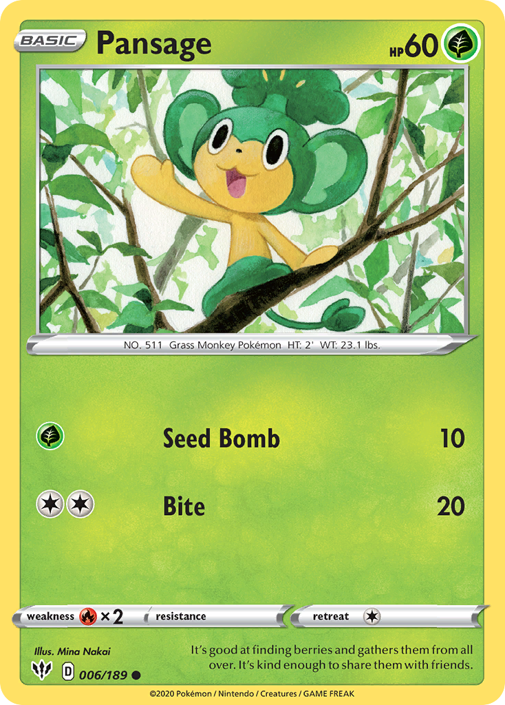 6/189 [DAA] Pansage - Common