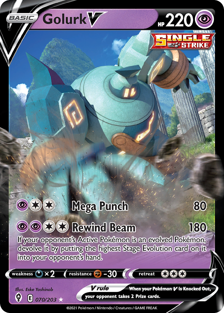 70/203 [EVS] Golurk V - Rare Holo V