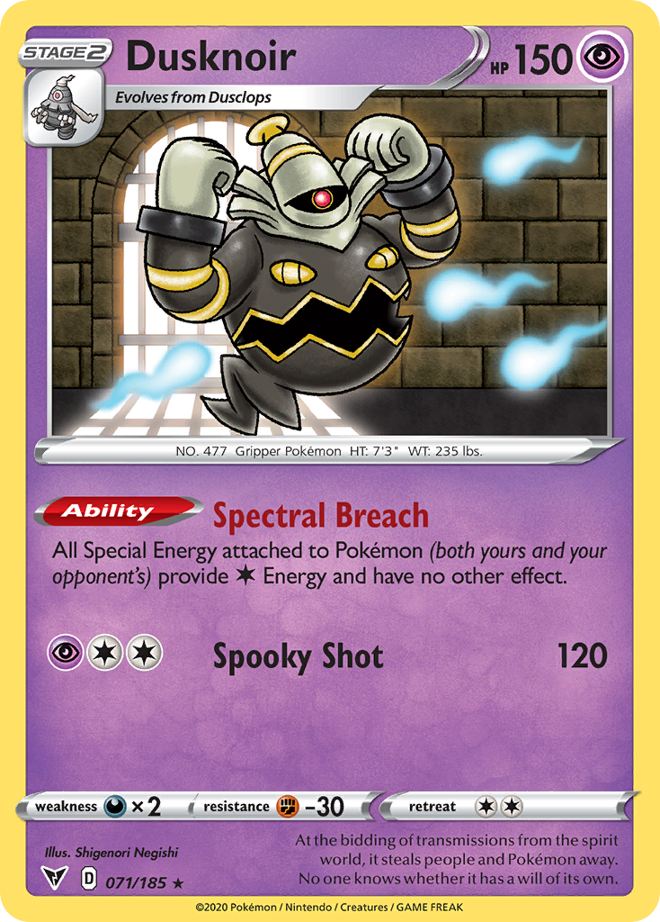 71/185 [VIV] Dusknoir - Rare Holo