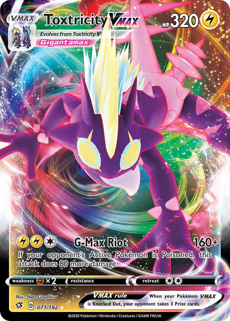 71/192 [RCL] Toxtricity VMAX - Rare Holo VMAX