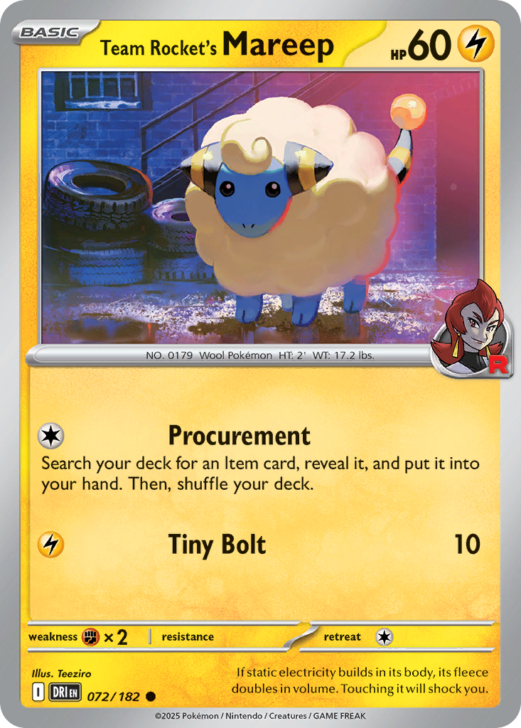 72/182 [DRI] Team Rocket's Mareep - Common