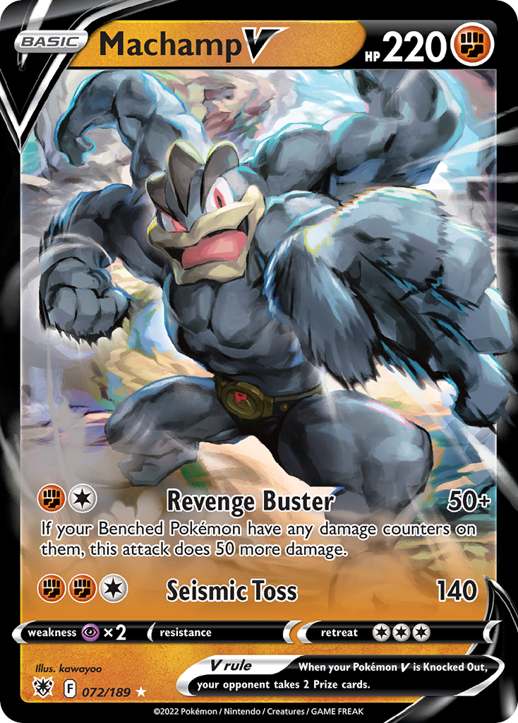 72/189 [ASR] Machamp V - Rare Holo V
