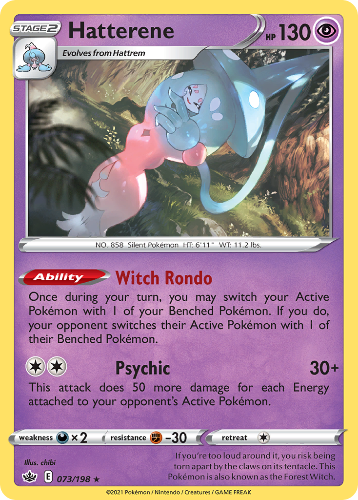73/198 [CRE] Hatterene - Rare Holo