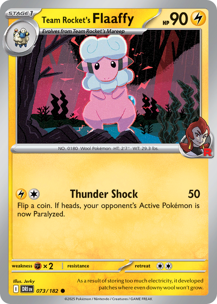 73/182 [DRI] Team Rocket's Flaaffy - Common