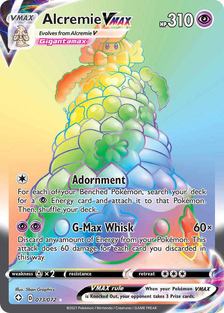 73/72 [SHF] Alcremie VMAX - Rare Rainbow