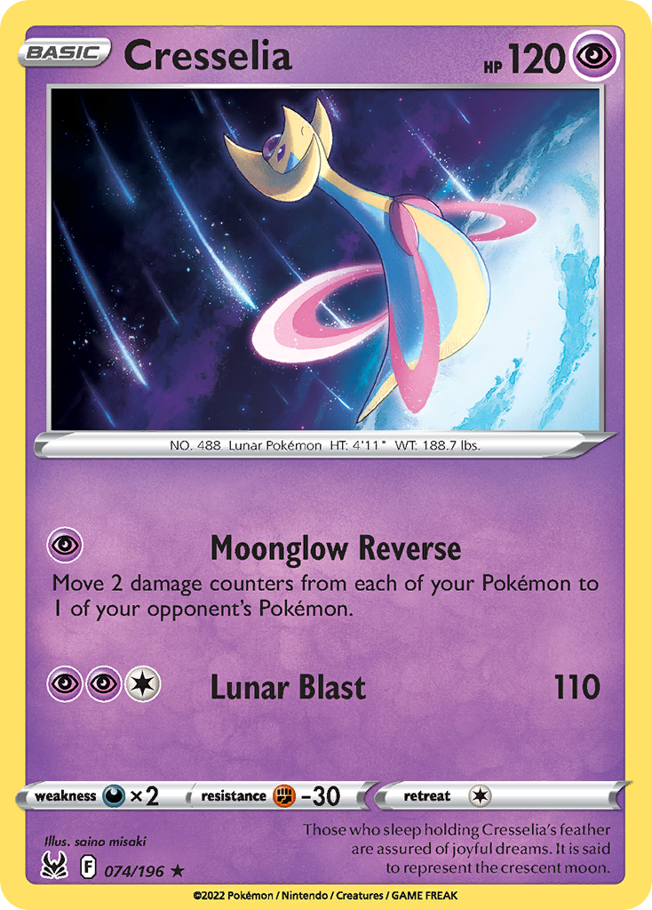 74/196 [LOR] Cresselia - Rare Holo