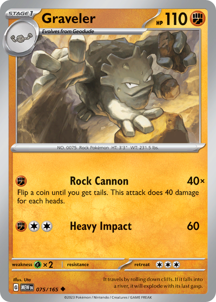 75/165 [SV3PT5] Graveler - Uncommon