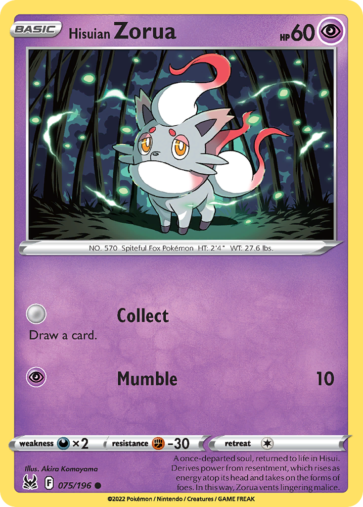 75/196 [LOR] Hisuian Zorua - Common