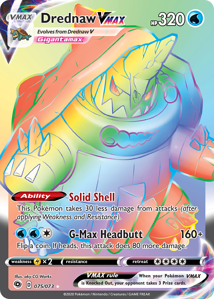 75/73 [CPA] Drednaw VMAX - Rare Rainbow